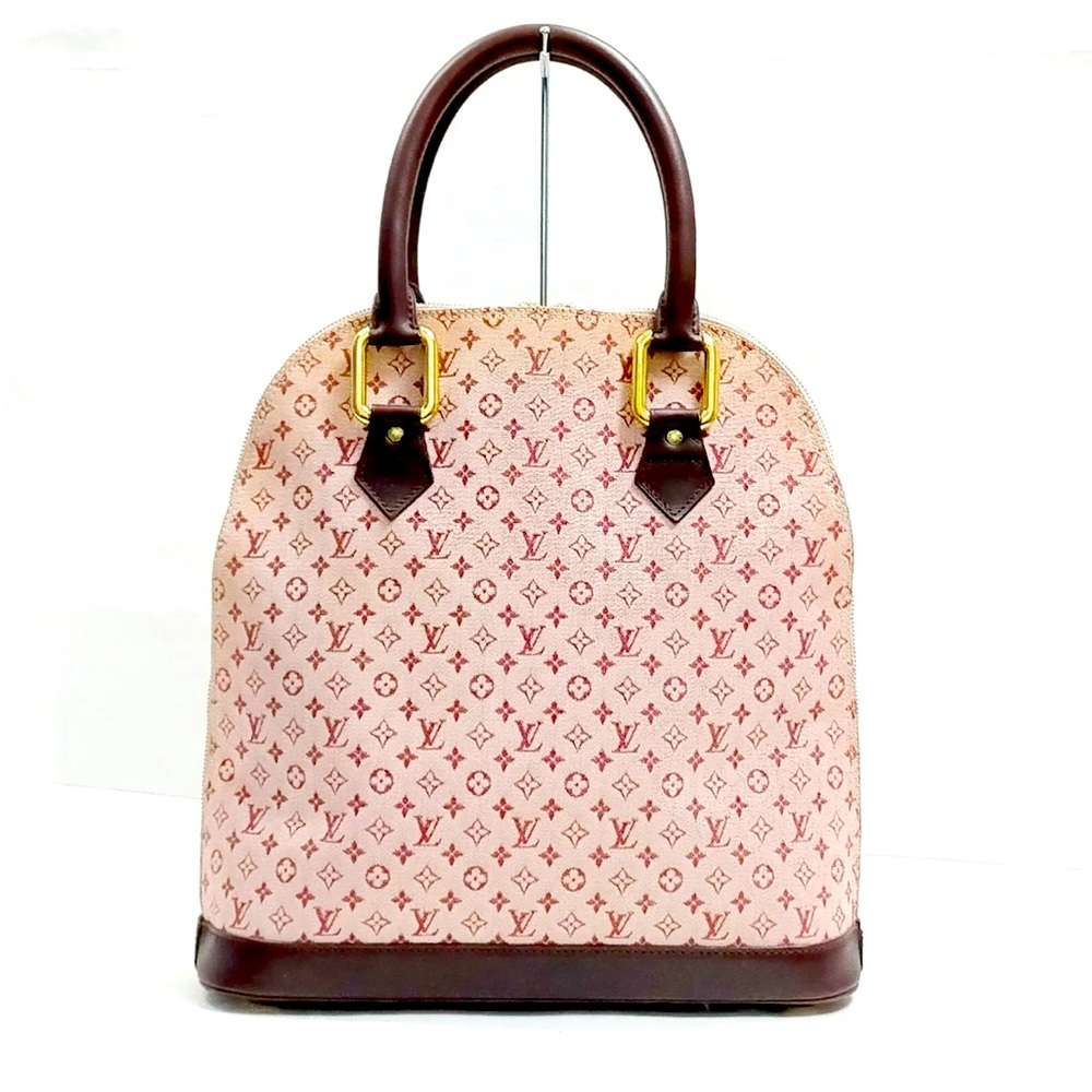 Louis Vuitton LV Monogram Alma Mini Lin Handbag Bordeaux
